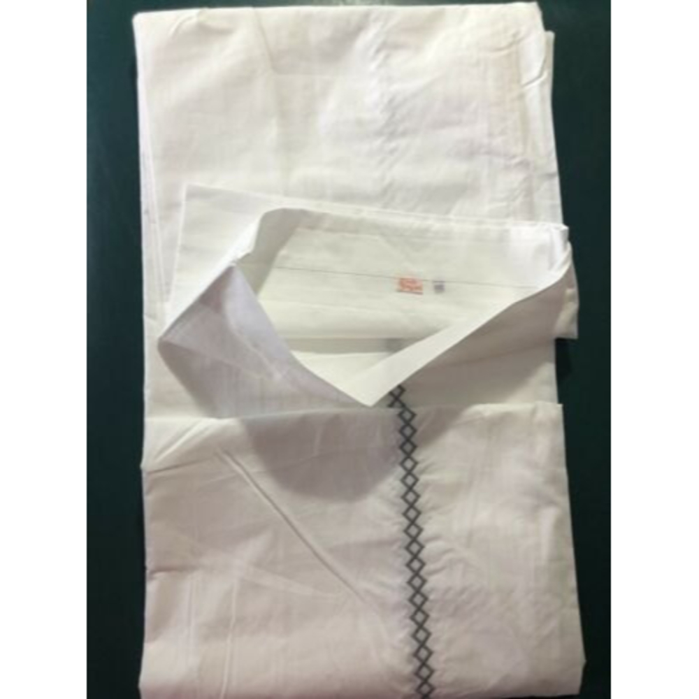 Rivolta Carmignani Embroidered Top Sheet White Italy Made 229CMx234CM